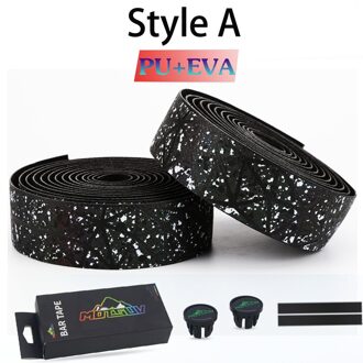 Motsuv Fietsstuur Tape Licht Reflecterende Verblinden Noctilucent Anti-Slip Pu Eva Stuur Band Road Fiets Hand Bar Grip tapes stijl A