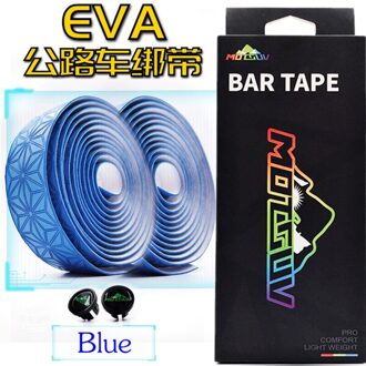 Motsuv Road Fietsstuur Tape Riem Fietsen Ras Handvat Bar Grip Wrap Anti-Slip Anti-zweet Band 2 bar Fiets Accessoires blauw