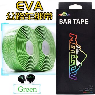 Motsuv Road Fietsstuur Tape Riem Fietsen Ras Handvat Bar Grip Wrap Anti-Slip Anti-zweet Band 2 bar Fiets Accessoires groen