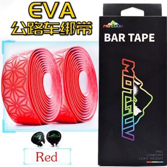 Motsuv Road Fietsstuur Tape Riem Fietsen Ras Handvat Bar Grip Wrap Anti-Slip Anti-zweet Band 2 bar Fiets Accessoires rood