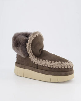 Mou Dames bounce welt boot furry collar Grijs - 40