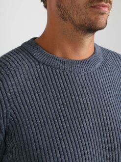 Mou Trui Melange Blauw - L,XL,XXL