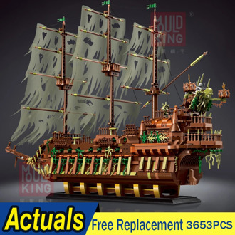 MOULD KING 13138 Movie Pirates Ship Model Building Blocks Bricks DIY Toys Flying Dutchman Educational Children Christmas Gift