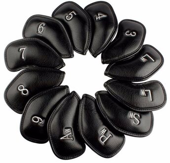 Mounchain 12 stks/set Exquisite PU Golf Club Iron Head Covers Protector Golf Head cover Sets Iron Club Head Cover Accessoires