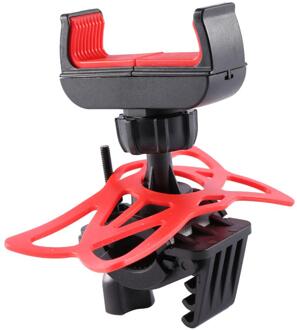 Mount Fietsstuur Rack Fiets Multifunctionele Universele Houder MTB Mountain Mobiele Motorfiets Silicon Ondersteuning Voor Mobiele Telefoon rood