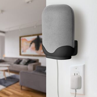Mount Stand Voor Google Nest Audio Bluetooth Luidspreker Stem Assistent Accessoires Smart Home Beugel Slaapkamer Audio Speaker Houder zwart