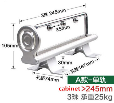 Mount trek pull-out Garderobe kast doek Jas hanger opknoping rack bar Kogellagerdia Zware ruimte saver hangers 245-A