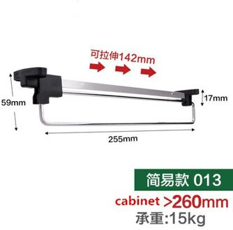 Mount trek pull-out Garderobe kast doek Jas hanger opknoping rack bar Kogellagerdia Zware ruimte saver hangers 255-1