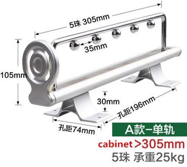 Mount trek pull-out Garderobe kast doek Jas hanger opknoping rack bar Kogellagerdia Zware ruimte saver hangers 305-A