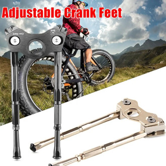 Mountain Bike Road Adjustable Crank Bike Stand Pedal Support Bracket Adjustable MTB Road Bicycle Kickstand Parking Rack Support