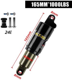 Mountain Fiets Hydraulische Lente Schokdemper Elektrische Voertuig Sneeuwscooter Absorber 125Mm 150mm165mm 185Mm 165mm X 1000blauw