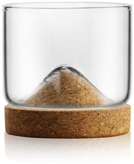 Mountain Lrish Whiskey Glazen Set Ouderwetse Bril Met Houten Base Unieke Voor Whiskey Bourbon Scotch Lover Drinkware