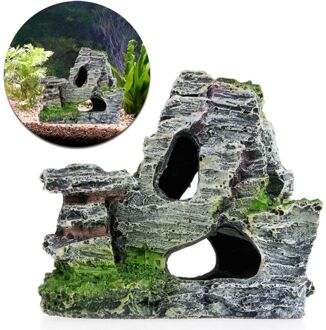 Mountain View Aquarium Rock Cave Tree Bridge Aquarium Ornament Rotstuin Decor