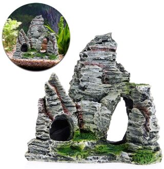 Mountain View Aquarium Rotstuin Schuilplaatsen Boom Aquarium Ornament Decoratie Autumn