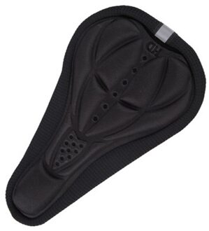 Mountainbike 3D Zadelhoes Dikke Ademend Super Zachte Fietszadel Siliconen Spons Fiets Zitkussen Fiets Accessoires zwart