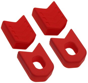 Mountainbike Fiets Crank Cover Siliconen Arm Mouwen Mtb Fietsen Crankstel Bescherm Antislip Kettingwiel Crank Protector Cover rood