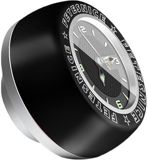 Mountainbike Headset Horloge Fixed Gear Fiets Waterdichte Stem Top Cap Klok Uurwerk Accessoire zwart zilver