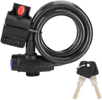 Mountainbike Lange Steel Cable Lock Fiets Veiligheid Anti-diefstal Slot met Ondersteuning