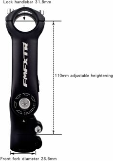 Mountainbike stuur kraan stuur increaser verstelbare riser 25.4*31.8 negatieve hoek verstelbare riser 25.4x110mm