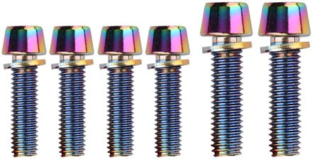 Mountainbike Stuur Schroef Kleurrijke Rvs Schroef Stuurpen Riser Schroeven Bouten Fietsen Accessoires Fiets Stuur Schroef stijl 6