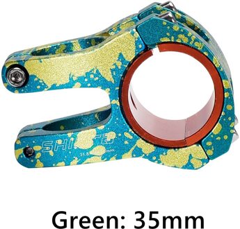Mountainbike Stuurpen 31.8/35Mm 35Mm/50Mm Verblinden Fiets Stuurpen Ultralight Aluminium Korte Stuur stuurpen Riser Voor Mtb Dh Fr groen 35mm