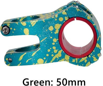 Mountainbike Stuurpen 31.8/35Mm 35Mm/50Mm Verblinden Fiets Stuurpen Ultralight Aluminium Korte Stuur stuurpen Riser Voor Mtb Dh Fr groen 50mm