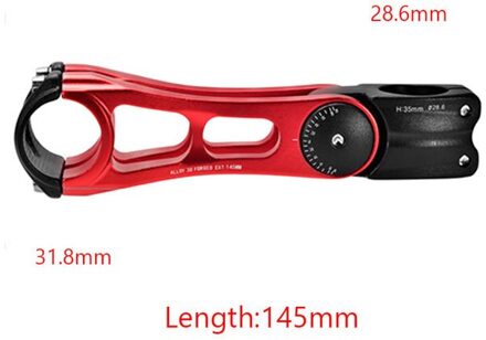 Mountainbike Stuurpen Racefiets Verhoogde Verstelbare Hoek Stem 28.6X31.8MM Verstelbare Stuurpen Rijden Accessoires Racefiets Stuurpen rood-145X28.6mm