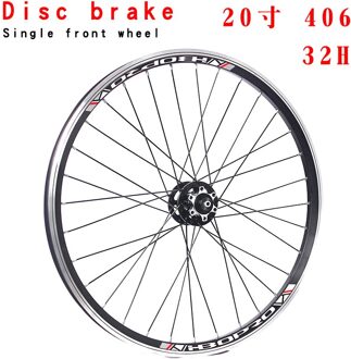 Mountainbike Wiel Set 20 Inch 406 451 V Remschijf Dubbele Laag Aluminium Legering 2 Lager 7-10 Speed 32 Gat Wiel Set 406 Disc voorkant 32H