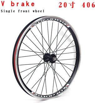 Mountainbike Wiel Set 20 Inch 406 451 V Remschijf Dubbele Laag Aluminium Legering 2 Lager 7-10 Speed 32 Gat Wiel Set 406 V brake voorkant