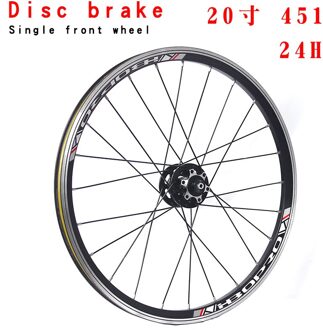 Mountainbike Wiel Set 20 Inch 406 451 V Remschijf Dubbele Laag Aluminium Legering 2 Lager 7-10 Speed 32 Gat Wiel Set 451 Disc voorkant 24H