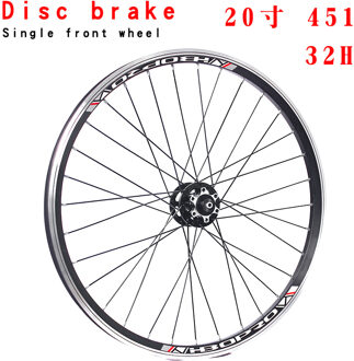 Mountainbike Wiel Set 20 Inch 406 451 V Remschijf Dubbele Laag Aluminium Legering 2 Lager 7-10 Speed 32 Gat Wiel Set 451 Disc voorkant 32H