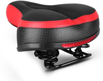 Mountainbike Zadel Schokabsorberende Hollow Fietszadel Mtb Road Fietsen Zachte Zitkussen Rijden Kussen Fietsaccessoires rood