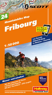 Mountainbikekaart 24 Gruyère / Glâne MTB kaart | Hallwag