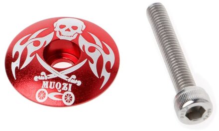 Mountainbikes Stem Top Cap Cover Headset Schroeven Fiets Accessoires Set Rood