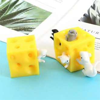 Mouse and Cheese Toy Sloth Hide and Seek Stress Relief Toy 2 Squish GXMB