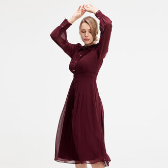 Mousseline blouse-dress Bourgogne