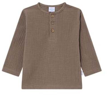 Mousseline shirt met lange mouwen solmig bruin - 56