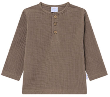 Mousseline shirt met lange mouwen solmig bruin - 68