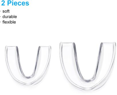 Mouth Guard Voor Tandenknarsen Met Storage Case 2Pcs Gebitsbeschermer Vormbaar Night Guards Voor Anti Tanden Slijpen