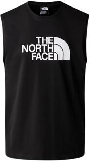 Mouwloos Logo Tank Top Heren The North Face , Black , Heren - XL