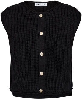 Mouwloos vest met knopen Orient  zwart - S,M,L,