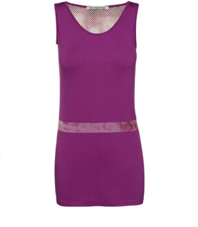 Mouwloze A-lijn tuniek in bruin Bessenrood