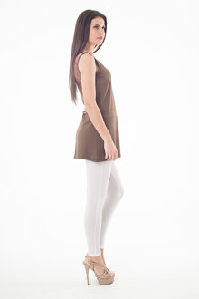 Mouwloze A-lijn tuniek in bruin