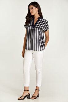 Mouwloze blauw-wit gestreepte top Blauw/marineblauw - S