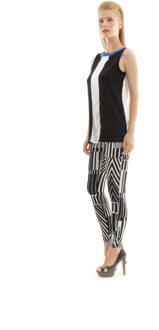 Mouwloze Block Colour Top Zwart - EU 36 / UK 8