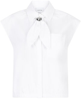 Mouwloze blouse met sjaaltje Alcon  wit - 36,38,40,42,