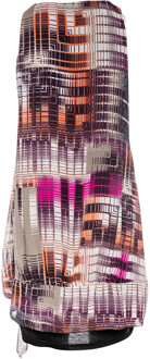 Mouwloze dubbellaagse voile jurk - maat Wijnrood