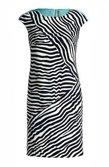 Mouwloze gestreepte jurk Navy