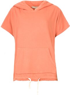 Mouwloze hoodie Basket  koraal Roze