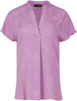 Mouwloze jacquard top - maat M Lila